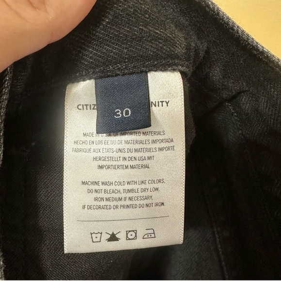 Citizens Of Humanity Neve Low Slung Relaxed Jeans Women 30 Obsidian Black - Picture 10 of 11